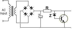 Transistor shunt regulator