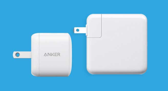 An example of how small a GaN charger could be against some larger traditional chargers