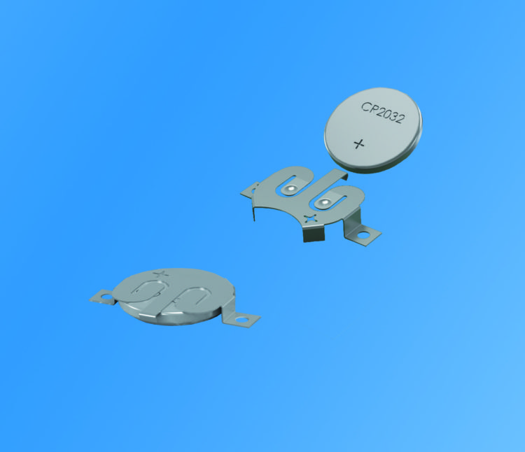 Locking, Low Profile, Coin Cell Battery Retainers