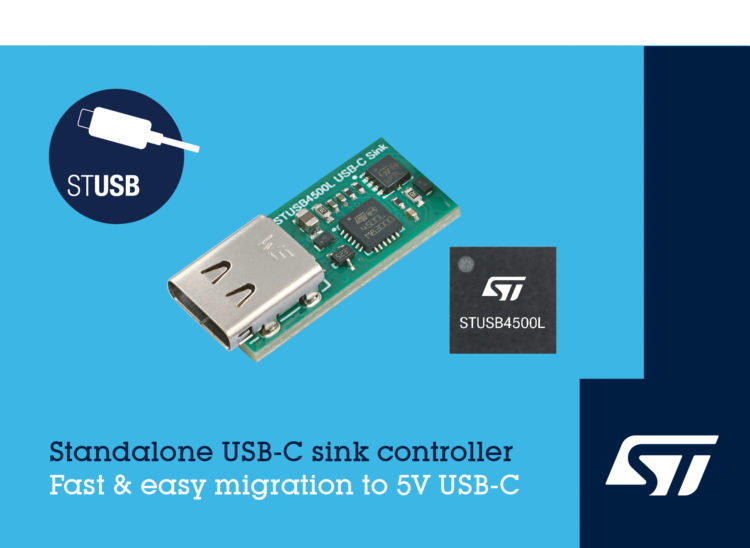 STMicroelectronics Introduces Standalone VBUS-Powered Controller