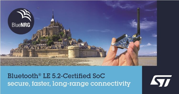 STMicroelectronics Introduces Bluetooth® 5.2-Certified SoC