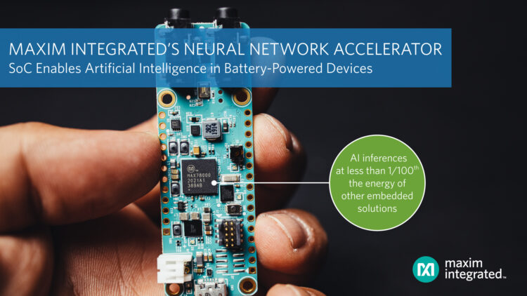 Maxim Integrated neural network accelerated microcontroller