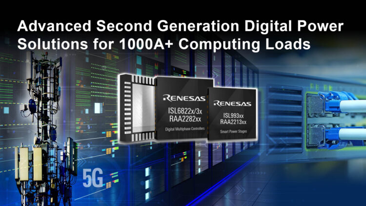 Renesas Releases 2nd Generation Digital Multiphase Controllers