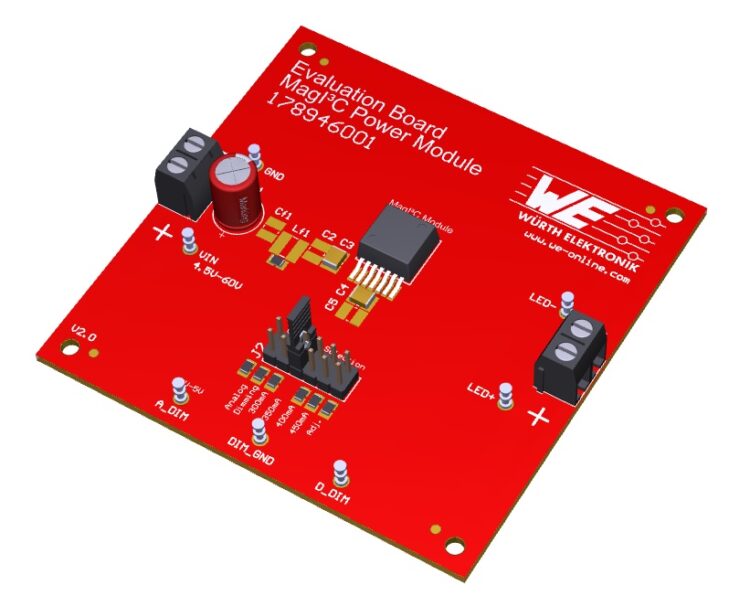 Wuerth Elektronik offers its LDHM Evaluation Board for LED control
