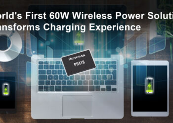 Renesas Unveils Industry’s First 60W Wireless Power Receiver IC
