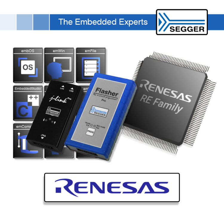 SEGGER Ecosystem Available for the Renesas RE MCU Family