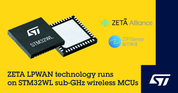 STMicroelectronics Joins ZETA Alliance to Promote Emerging Long-Range IoT Connectivity Standard
