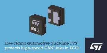 Low-Capacitance Automotive Transient Voltage Suppressor from STMicroelectronics