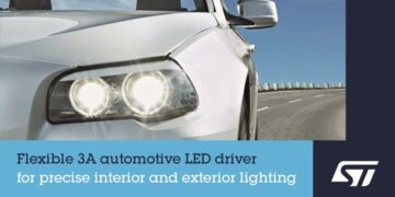 STMicroelectronics Reveals Highly Integrated and Flexible Automotive LED Driver