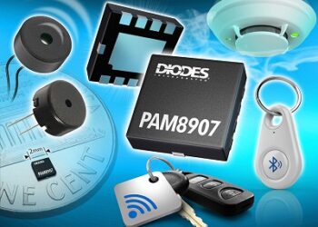 22VPP/31VPP Selectable Output Piezo Sounder Driver from Diodes Incorporated Drives Higher SPL and Longer Runtimes