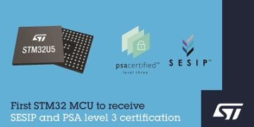 STMicroelectronics’ STM32U5 General-Purpose Microcontrollers Achieve PSA Certified Level-3 and SESIP3 Security Certifications