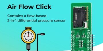 MIKROE launches air flow monitoring differential pressure sensor Click board