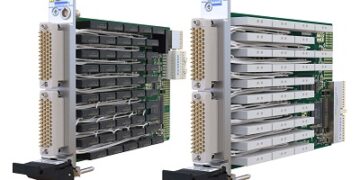 New PXI/PXIe 5 Amp Power Relay Modules from Pickering Interfaces offer twice the switching density