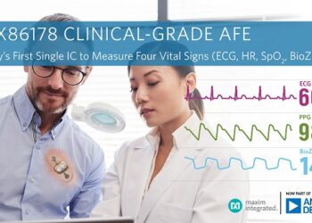 Clinical-Grade AFE from Analog Devices Measures Four Vital Signs for Remote Patient Monitoring Devices
