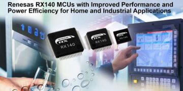 Renesas Launches RX140 MCUs with 2x Performance and Over 30 Percent Better Power Efficiency for Home and Industrial Applications