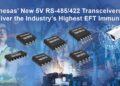 Renesas Introduces 5V RS-485/422 Transceiver Family With Industry’s Highest EFT Immunity