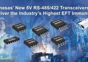 Renesas Introduces 5V RS-485/422 Transceiver Family With Industry’s Highest EFT Immunity