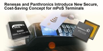 Renesas and Panthronics introduce new cost- and space-saving design for secure mobile PoS terminals