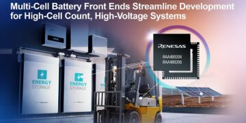 Renesas Unveils New Multi-Cell Battery Front End Family for High-Cell Count, High-Voltage Systems