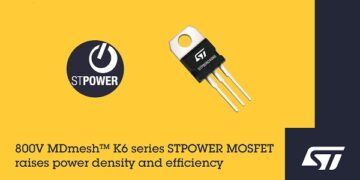 STMicroelectronics Boosts Efficiency Minimizing Switching Power Losses with New MDmesh™ K6 800V STPOWER MOSFETs