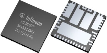 MERUS™ class D audio amplifier multichip module enables small footprint, high power density, and heatsink-free operation