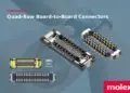 Molex Sets New Standard in Space-Saving Connections with Commercial Availability of Ground-Breaking Quad-Row Board-to-Board Connectors