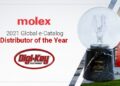 Molex Names Digi-Key Electronics 2021 Global e-Catalog Distributor of the Year