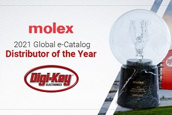 Molex Names Digi-Key Electronics 2021 Global e-Catalog Distributor of the Year