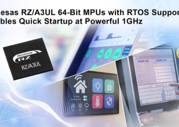 Renesas Unveils Powerful 1GHz RZ/A3UL 64-Bit MPUs with RTOS Support That Enable High-Definition HMI and Quick Startup