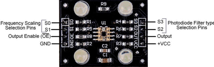 TCS 3200 – Pin Diagram, Circuit and Applications