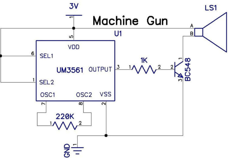 UM3561 IC Sound Generator Circuit Diagram, and Its Working