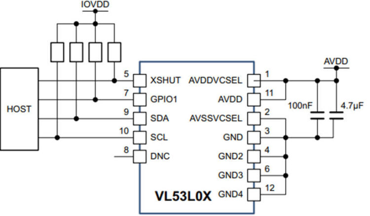 VL53L0X Sensor : Pin Configuration, Circuit Diagram and Applications