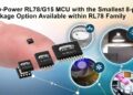 Renesas Introduces Low-Power RL78/G15 MCU with  the Smallest 8-pin Package Option Available within the RL78 Family