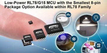 Renesas Introduces Low-Power RL78/G15 MCU with  the Smallest 8-pin Package Option Available within the RL78 Family
