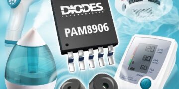 Self-Excitation Piezo Sounder Driver from Diodes Incorporated Extends Runtime and Maintains High SPL Output Across Entire Battery Life