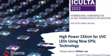 Superior to older manufacturing methods Silanna UV Presents High Power 235nm far UVC LEDs Using New SPSL Technology