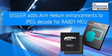 SEGGER adds class-leading Arm Helium enhancements to JPEG decode for the Renesas RA8D1 MCU