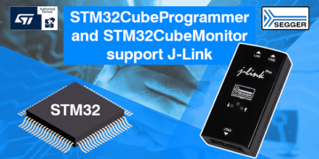 STM32CubeProgrammer and STM32CubeMonitor now support SEGGER’s J-Link debug probes