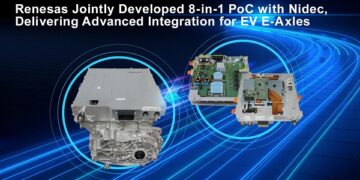 Renesas and Nidec Announce World’s First 8-in-1 MCU for E-Axle Systems in Electric Cars