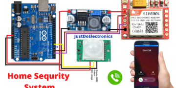 PIR Sensor Alarm System with GSM Connectivity