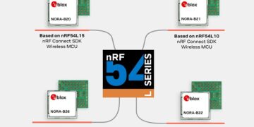 u-blox expands its NORA-B2 Bluetooth® LE modules series using the nRF54L chipsets to address all mass market segments