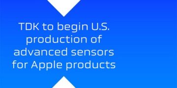 TDK to begin U.S. production of advanced sensors for Apple products