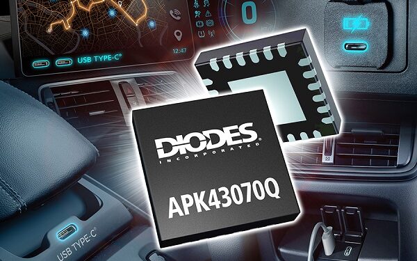 Single-Chip Synchronous Buck Controller with USB PD3.1 Source Controller from Diodes Incorporated Simplifies Automotive USB Type-C Charging Designs
