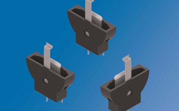 Locking Vertical Entry Coin Cell Battery Holder