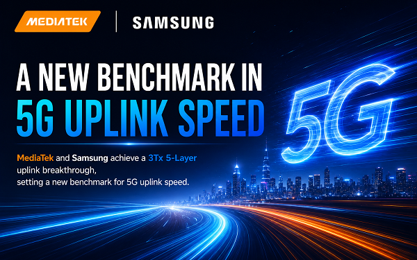 MediaTek and Samsung Achieve 3Tx 5-Layer Uplink Breakthrough, Setting New Benchmark for 5G Uplink Speed