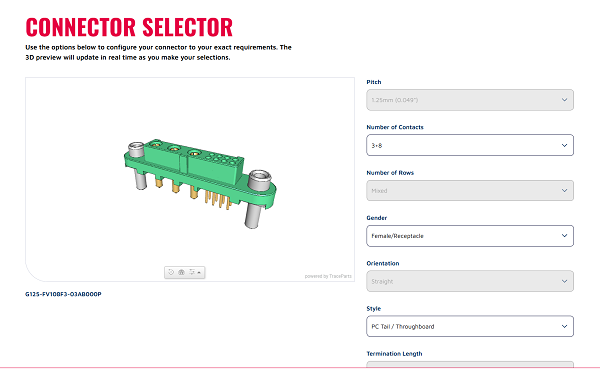 Harwin Launches Online Connector Selection Platform to Reduce Complexity in Design and Prototyping Phase