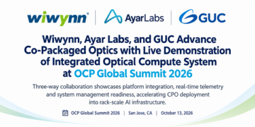 Wiwynn, Ayar Labs, and GUC Advance Co-Packaged Optics with Live Demonstration of Integrated Optical Compute System at OCP Global Summit 2026