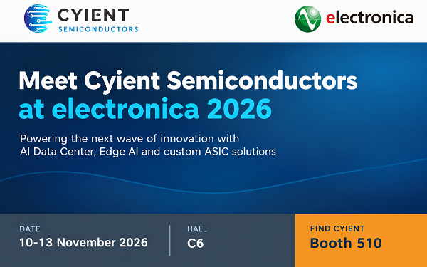 Cyient Semiconductors showcases AI Data Center Power, Edge AI and custom ASIC solutions at electronica 2026