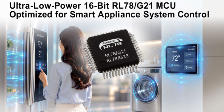 Renesas Launches New MCUs for Smart Appliances